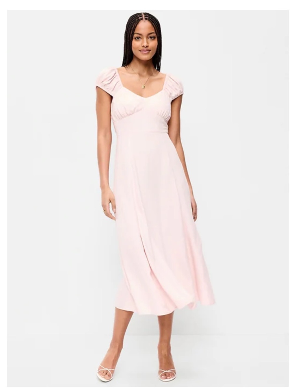 Short-Sleeve Fit & Flare Midi dress old navy